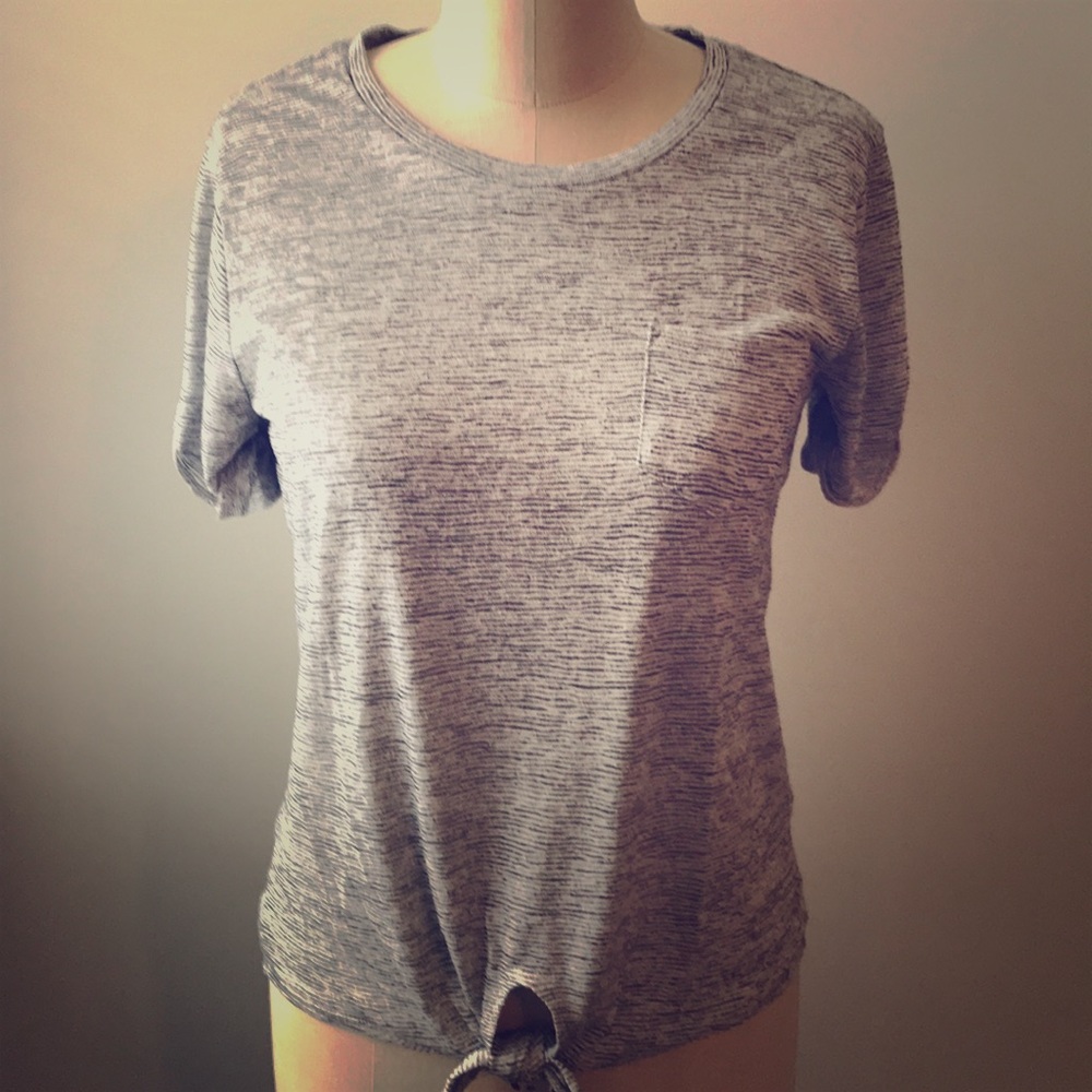 JCrew gray subtle stripe t-shirt